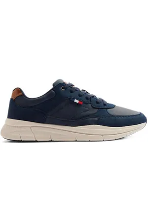 Memphis One Leren sneakers donkerblauw