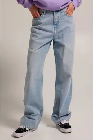 America today High waist straight leg jeans Irvine light blue denim