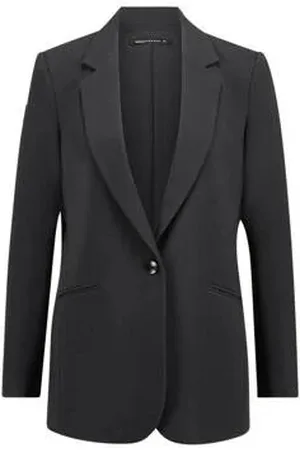 Expresso Rechtvallende blazer zwart