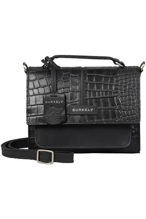 Burkely Leren crossbody tas Cool Colbie met crocoprint