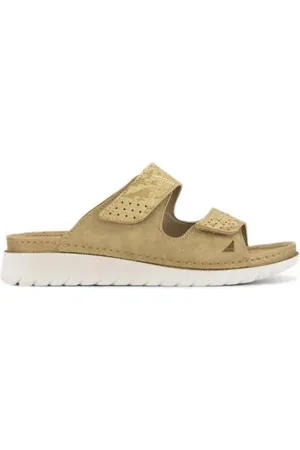 Easy Street Slippers met slangenprint beige