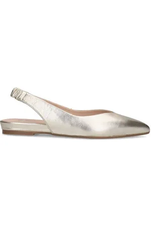 Manfield Leren slingback loafers