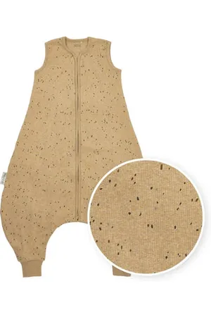 Meyco Baby zomer slaapoverall jumper Rib Mini Spot toffee melange