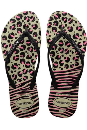 Havaianas Teenslippers met panterprint
