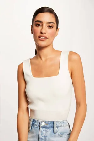 Morgan Ribgebreide crop top