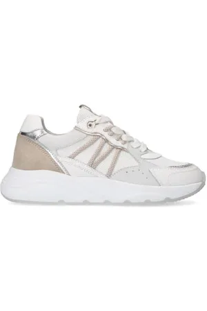 Manfield Chunky leren sneakers /beige