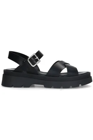 Manfield Leren sandalen