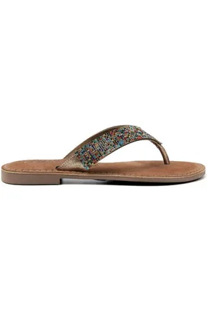 Lazamani Leren teenslippers