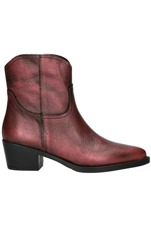 Nelson Brenda Brenda leren enkellaarzen metallic