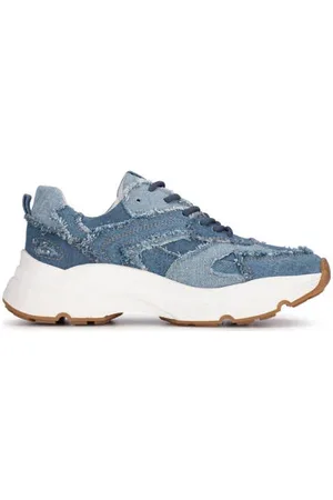 PS Poelman Chunky denim sneakers blauw