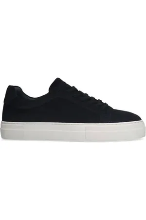 Manfield Suède sneakers donkerblauw