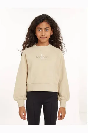 Calvin Klein Sweater met logo beige