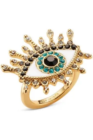 Kurt Geiger Ring Evil Eye met strass