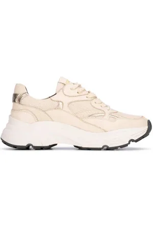 Haboob LouLou chunky leren sneakers beige