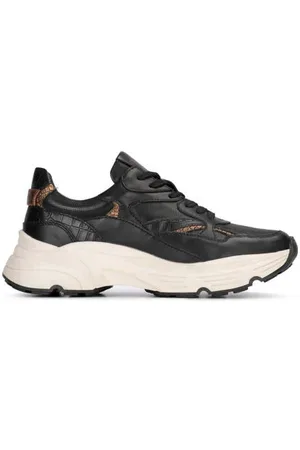Haboob LouLou chunky leren sneakers zwart