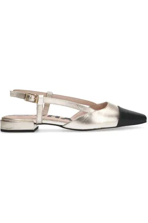 Sacha Leren slingback loafers /zwart