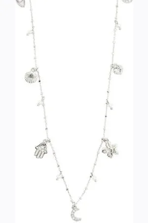 Pilgrim Silver plated ketting Prucence met bedels
