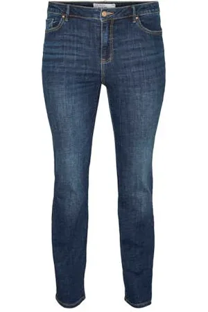 VERO MODA Straight leg jeans VMCFLASH dark blue denim