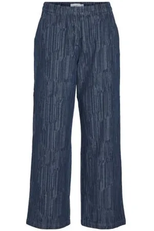 VILA Straight fit broek VIZEST met all over print
