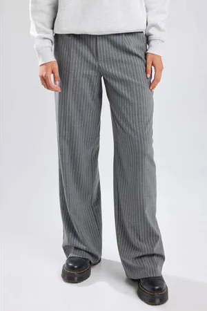 America today Wide leg broek lichtgrijs