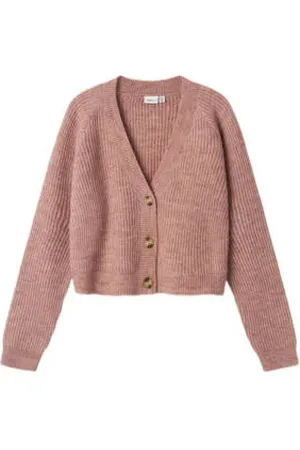 NAME IT KIDS gemêleerd vest NKFHOLLY oudroze