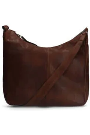 Manfield Leren crossbody tas