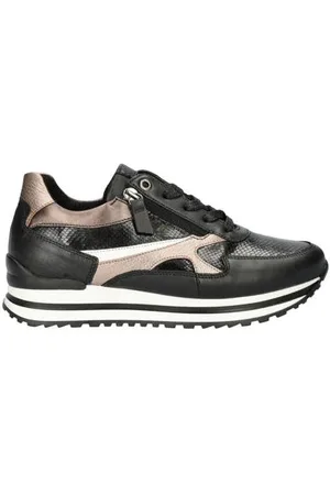 Gabor Leren sneakers zwart/brons