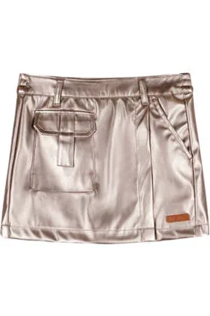 NoNo Imitatieleer skort bruin