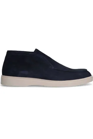 Manfield Suède enkelboots donkerblauw