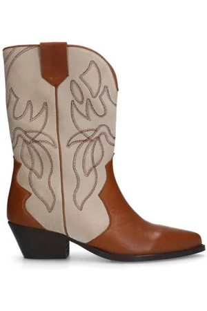 Sacha Leren cowboylaarzen /beige