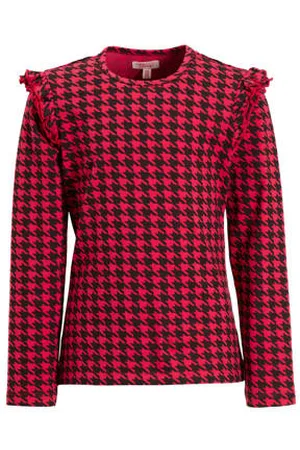 Orange stars Longsleeve Razi pied de poule