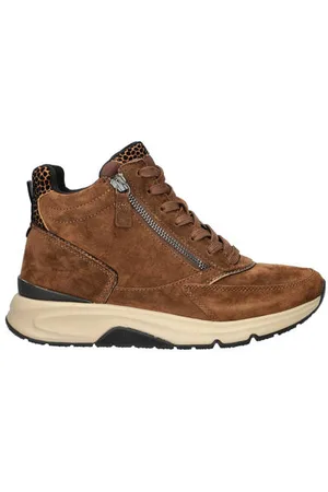 Gabor Rolling Soft suède sneakers cognac
