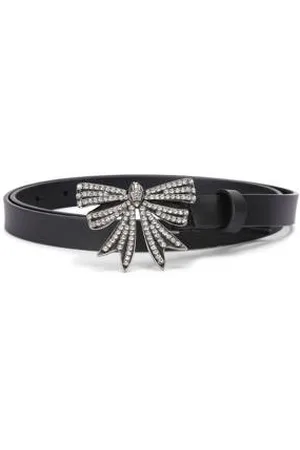 Kurt Geiger Leren riem Belgravia met strass