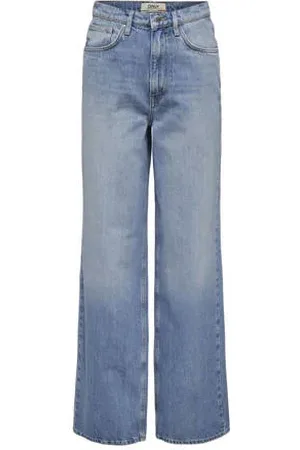 ONLY High waist wide leg jeans ONLHOPE