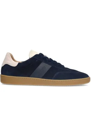 Manfield Suède sneakers donkerblauw