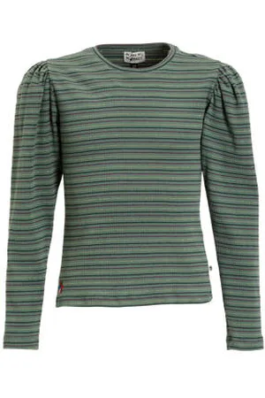 Me & My Monkey Longsleeve Runa / blauw / roze / goud gestreept