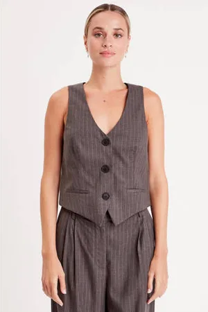 Cache Cache Gilet met krijtstreep