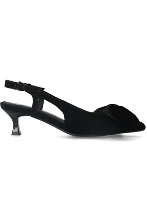 Manfield Fluwelen slingback pumps
