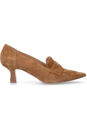 Manfield Suède pumps cognac