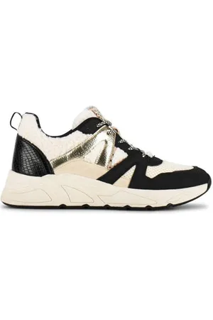 Posh By Poelman Chunky sneakers zwart/beige