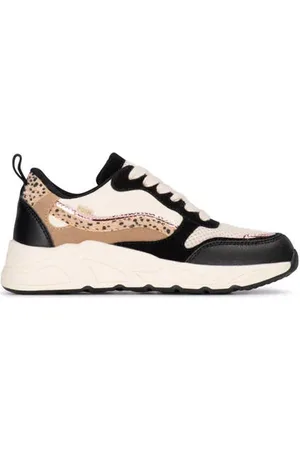 Posh By Poelman Carocel chunky sneakers zwart/beige