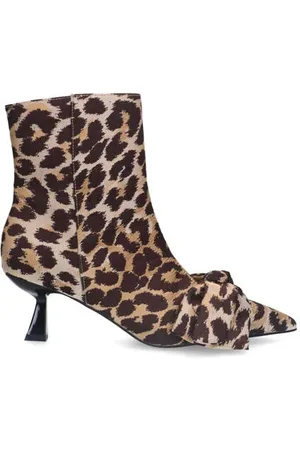 Sacha Enkellaarzen met panterprint beige