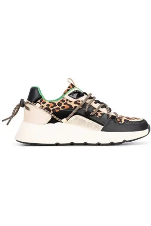Posh By Poelman Cari chunky sneakers zwart/panterprint