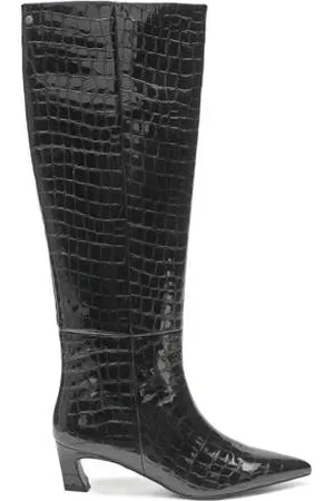 Fabienne Chapot Strega Boot lakleren hoge laarzen met crocoprint
