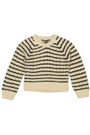 LEVV Gestreepte grofgebreide sweater NEBBE