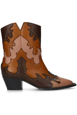 Sacha Leren cowboylaarzen bruin