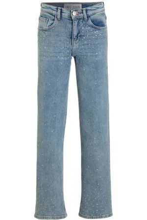 Cars High waist straight leg jeans YARA met all over print