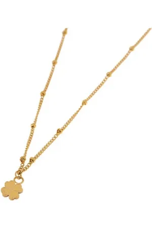 Label Kiki Gold plated ketting Lucky Clover