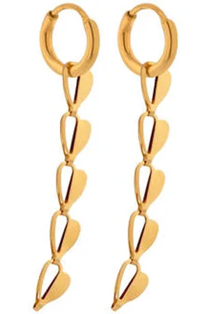 Label Kiki Gold plated oorbellen Half Heart Hoops