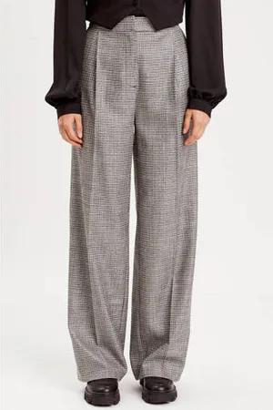 Cache Cache Geruite high waist loose fit pantalon